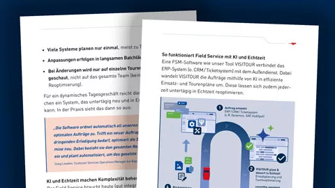 Guide von Solvares Field Service zu KI und Echtzeit im Field Service Management mit automatisierter Einsatzplanung